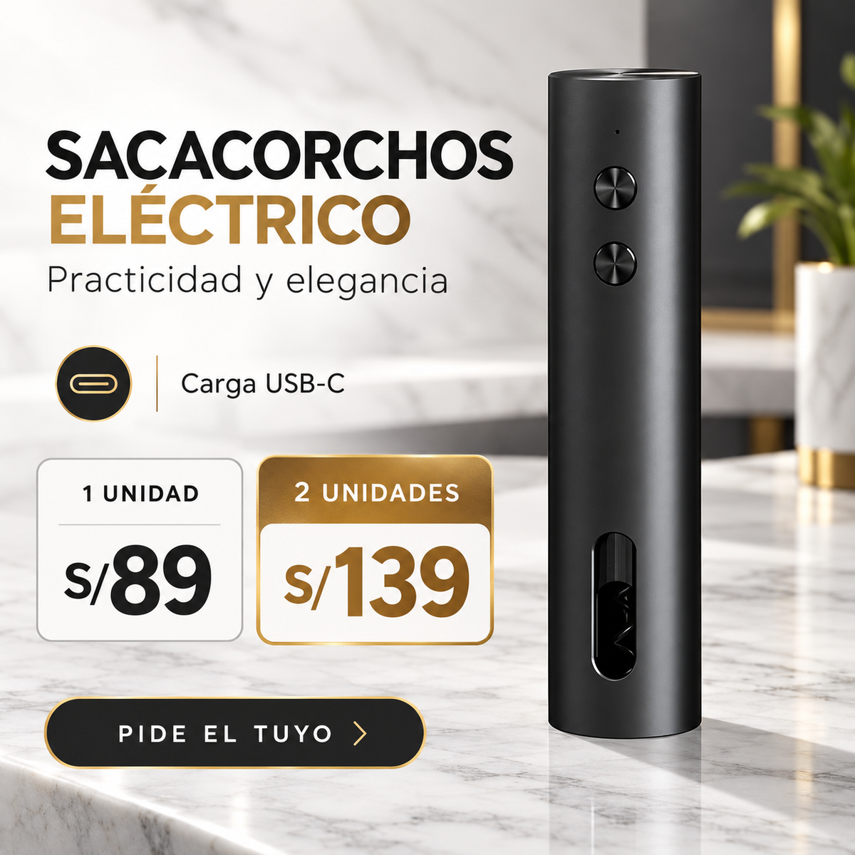 SACA CORCHO ELECTRICO