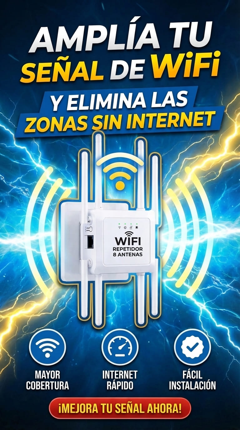 REPETIDOR WIFI 8 ANTENAS