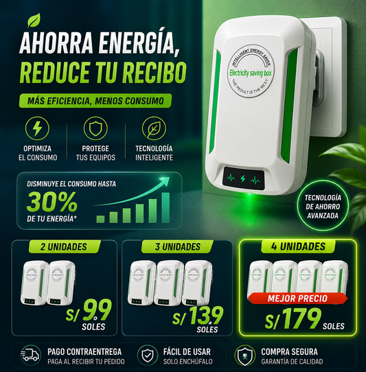 AHORRADOR DE ENERGIA INTELIGENTE™ - Reduce tu Factura de Luz 30%