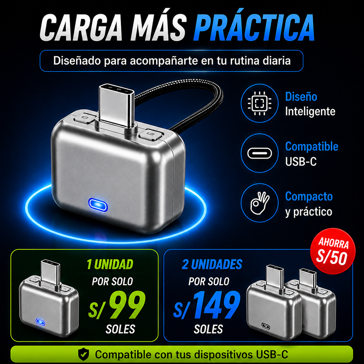 ADAPTADOR DE CARGA INTELIGENTE™ - AUTOMATICO