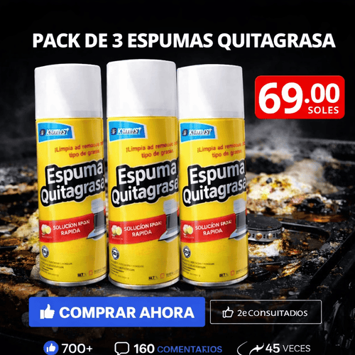 PACK 3 ESPUMAS QUITAGRASA