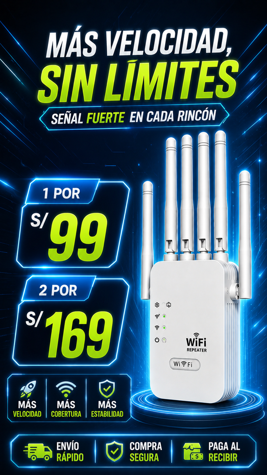 REPETIDOR WIFI-6 ANTENAS
