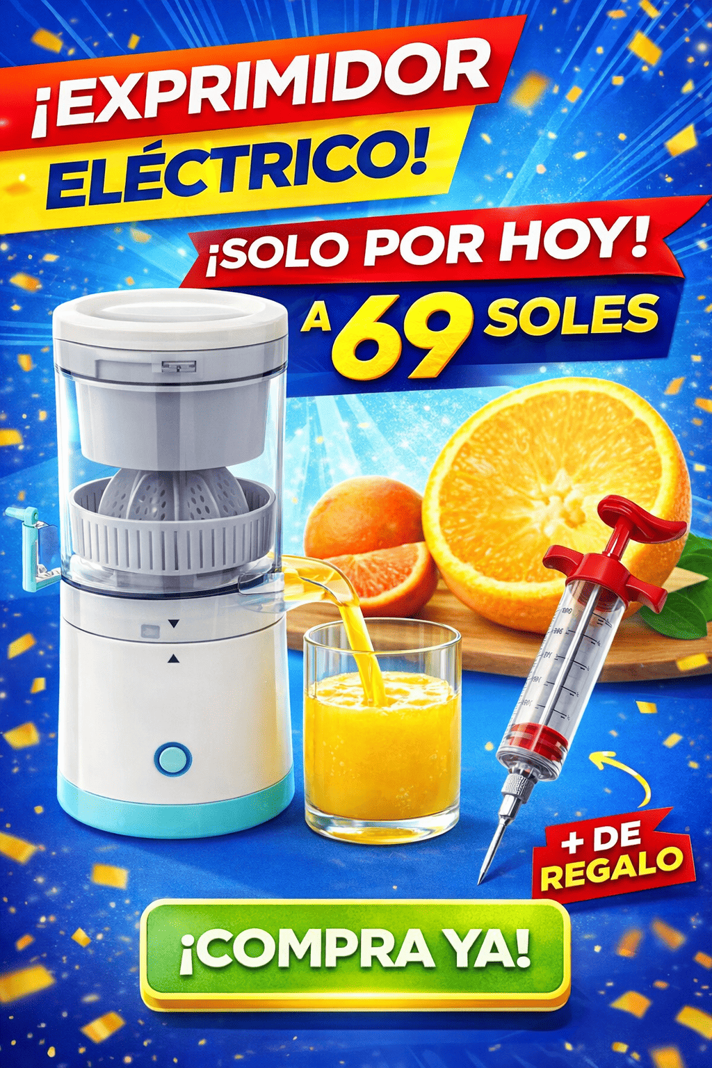 EXPRIMIDOR DE NARANJA ELÉCTRICO