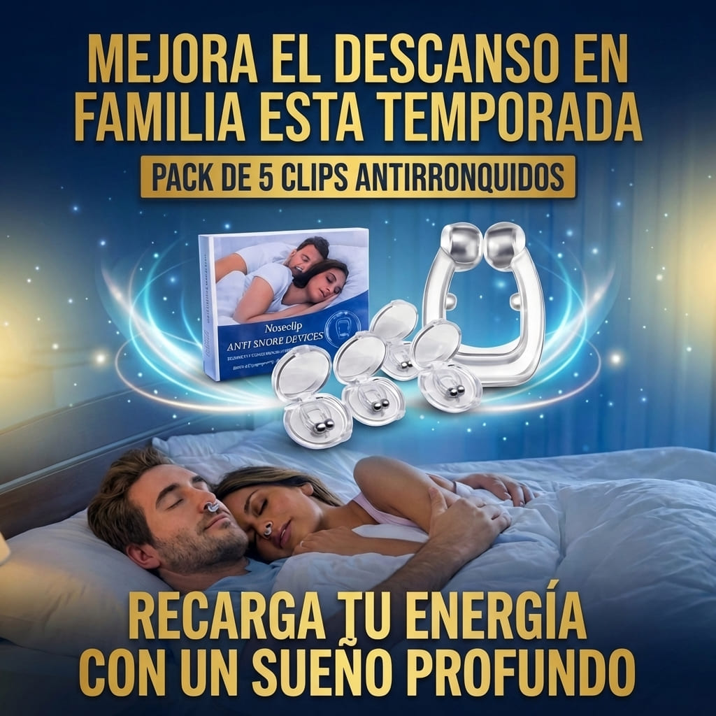 PACK DE 5 CLIP NASAL ANTIRRONQUIDO (Reutilizable) | Envió Gratis